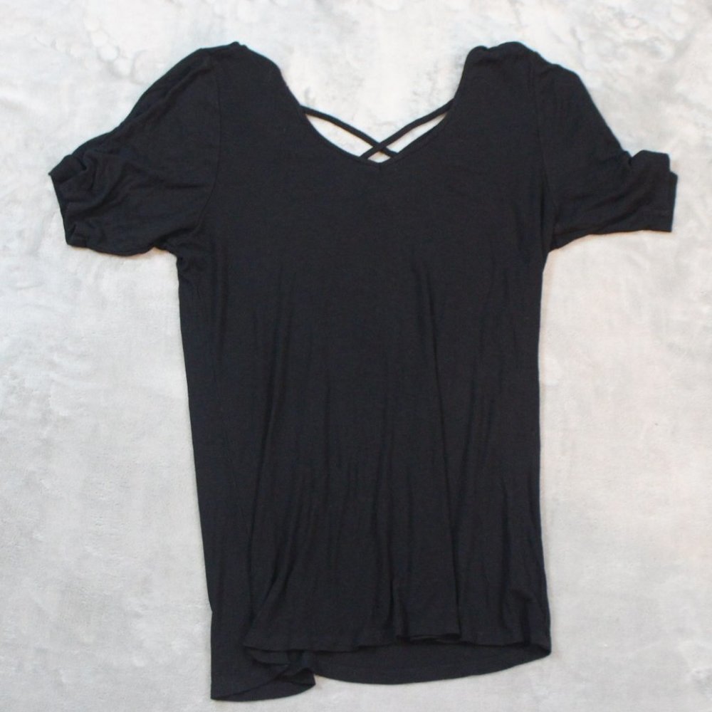 Super Soft Rib Strappy V-Neck Tee